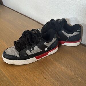 DC Kids' Black and Red Skate Shoes